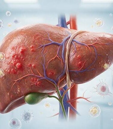 animación que representa los tipos de hepatitis