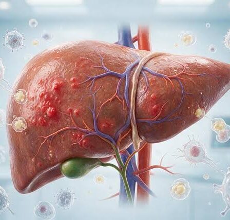 animación que representa los tipos de hepatitis
